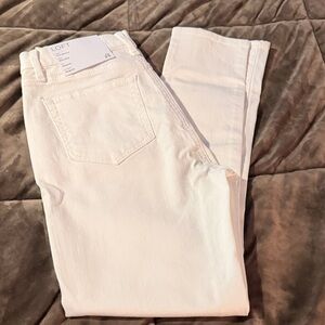 LOFT WHITE SKINNY MIDRISE JEANS SIZE 25